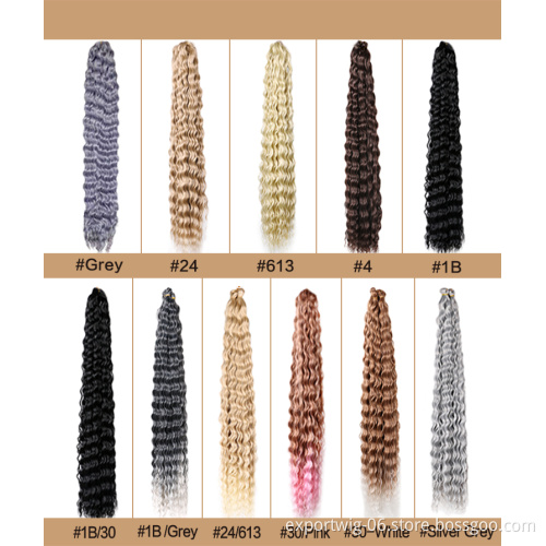 30 inch Synthetic Long Deep Wave Twist Crochet Braid Hair Extension Soft Natural Curly Deep Wavy Braiding Hair
